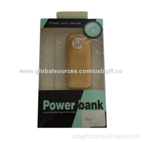 Power Bank/Slim External Battery Charger for iPhone and Other Smartphones with 2,600mAh Capacity